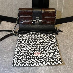 Brighton Black Chocolate Toledo Tech Pouch Crossbody